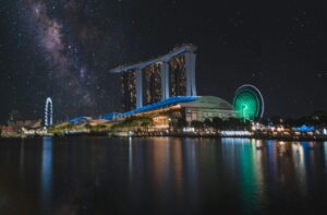 singapore night view galaxy